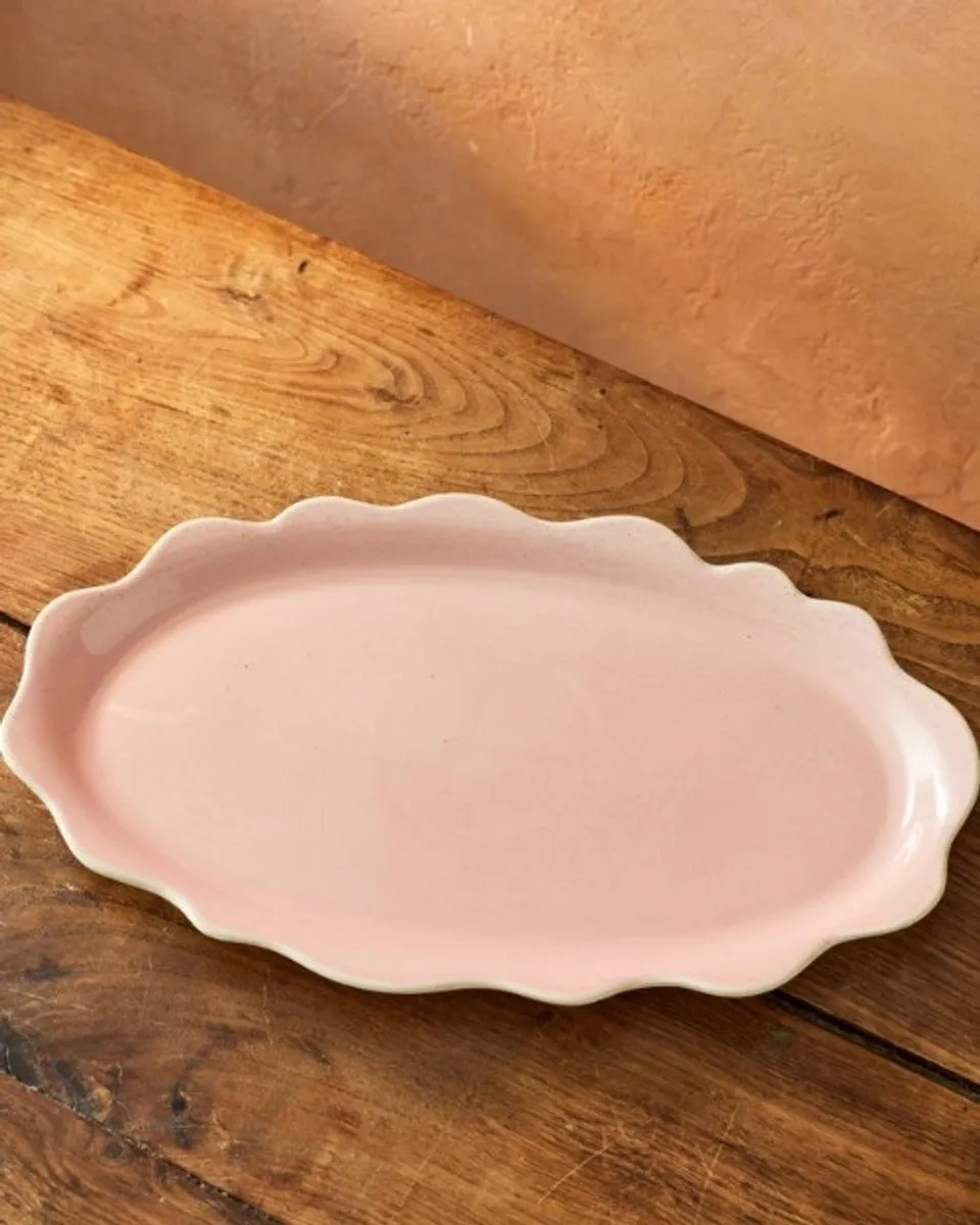 Pass-Me Platter Serveerschaal, Serveerbord, Keramiek, Roze, 35 x 20 x 2 cm - Jamie Oliver | Big Love