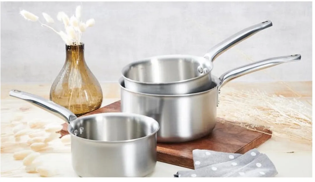 DeBuyer 3601.03 Roestvrijstalen Pan 18cm - 3 Stuks