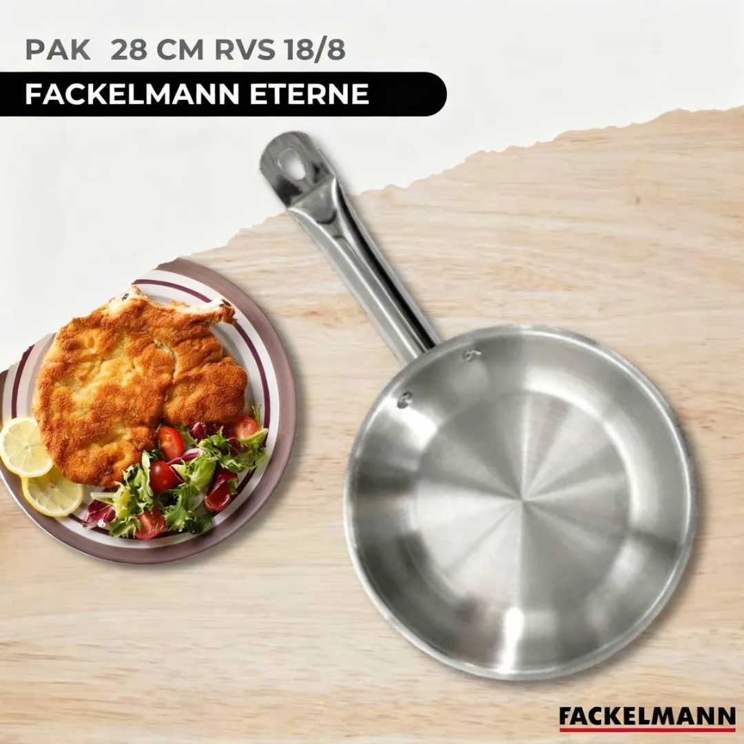 Fackelmann Roestvrijstalen Pannen Set 20/24/28cm