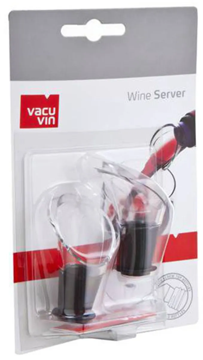 VacuVin Wine Server Crystal Set - 2 Stuks - Zwart