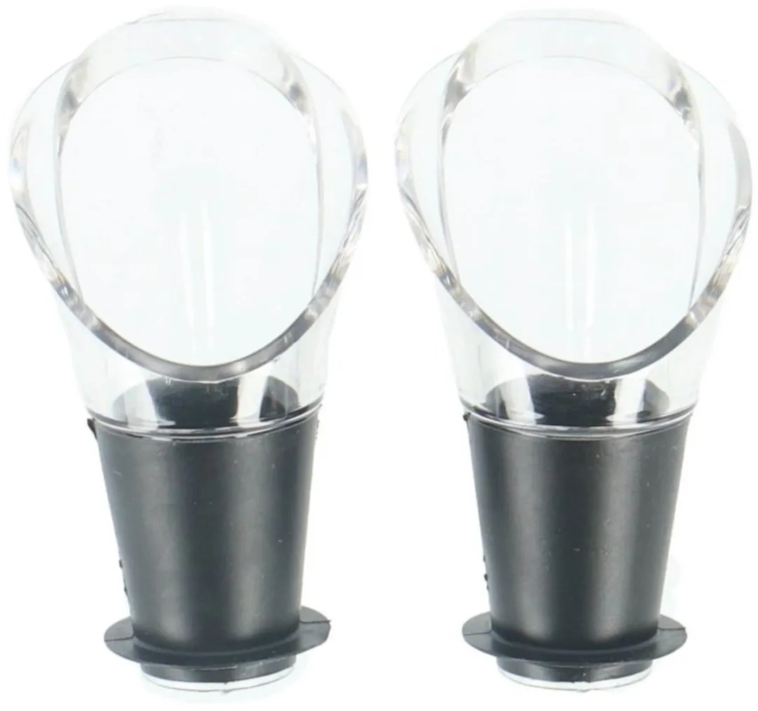 VacuVin Wine Server Crystal Set - 2 Stuks - Zwart - afbeelding 6 van 6