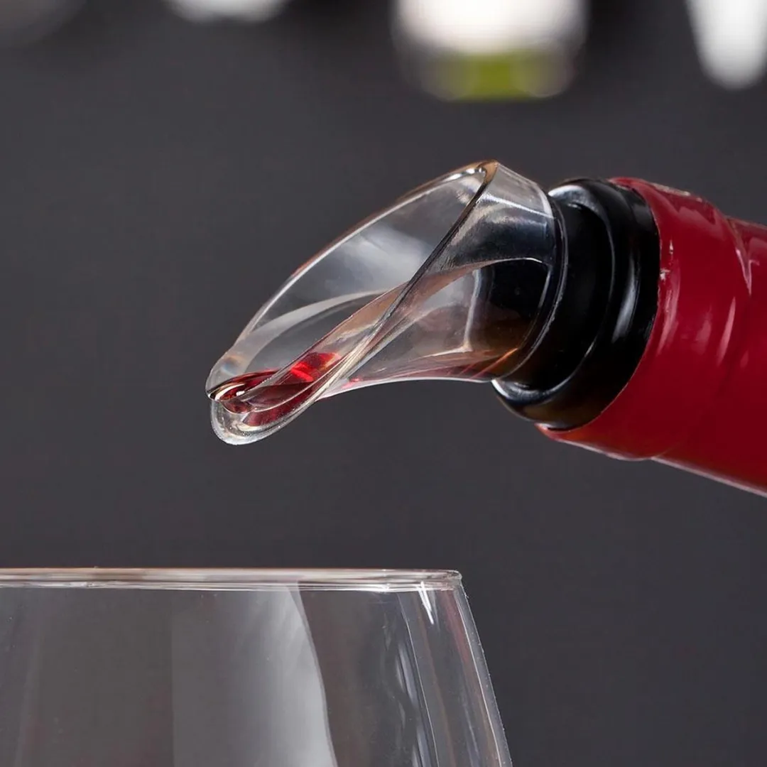 VacuVin Wine Server Crystal Set - 2 Stuks - Zwart