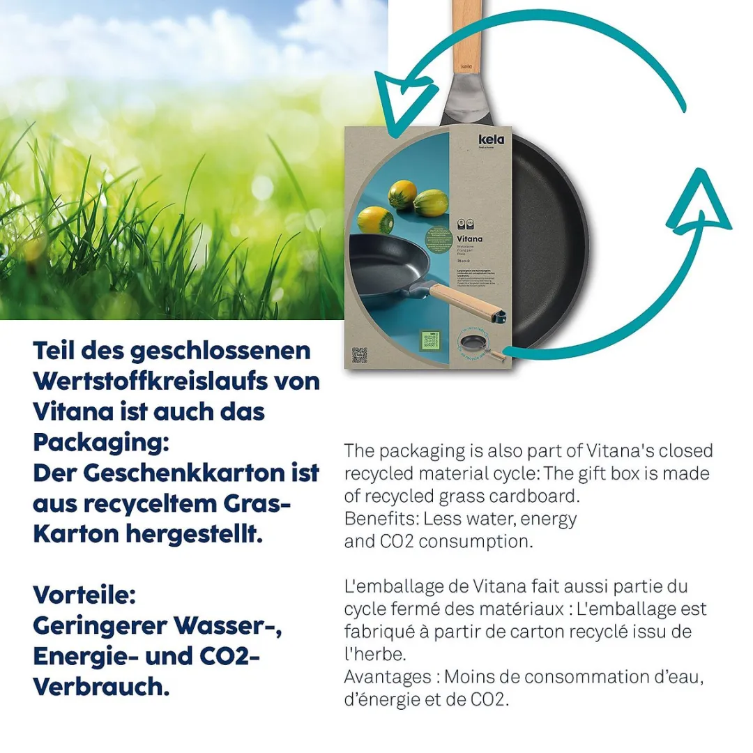 Kela Wokpan Ø30cm 5L - Gerecycled Aluminium - Grijs - afbeelding 6 van 6