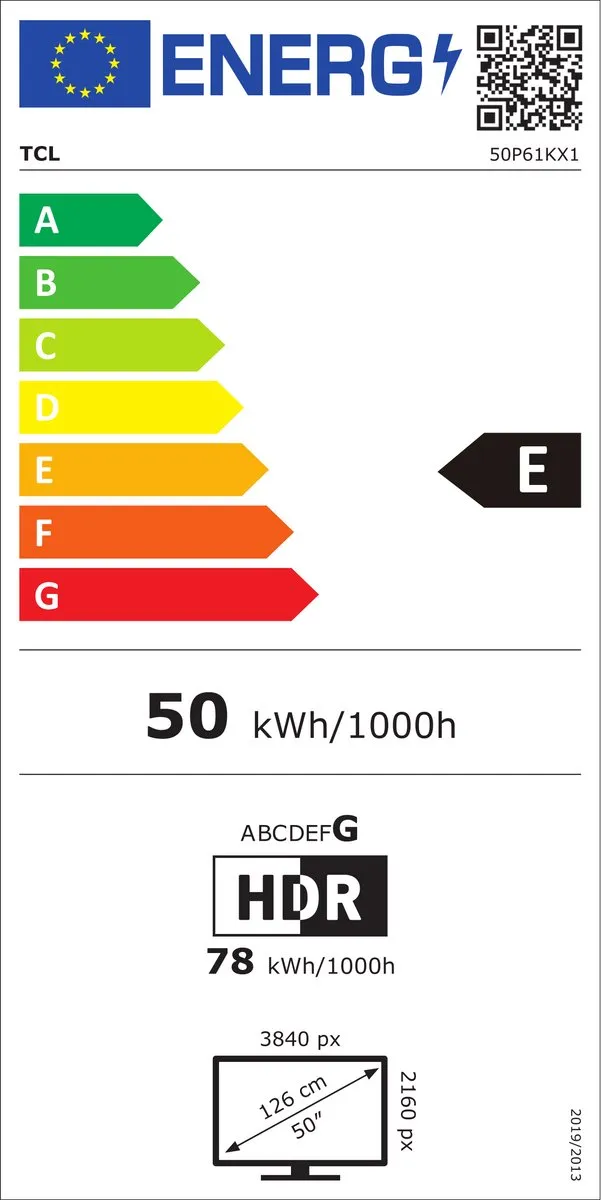 TCL 50P61K - 50 inch - 4K LED - 2025