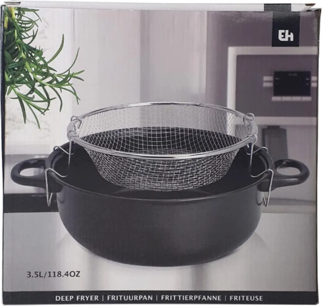 Excellent Houseware Frituurpan DS34878 - 26cm - Zwart - afbeelding 6 van 6
