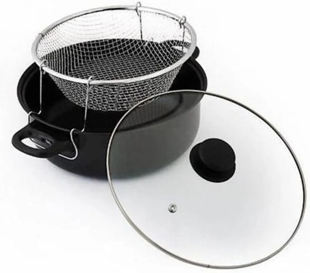 Excellent Houseware Frituurpan DS34878 - 26cm - Zwart