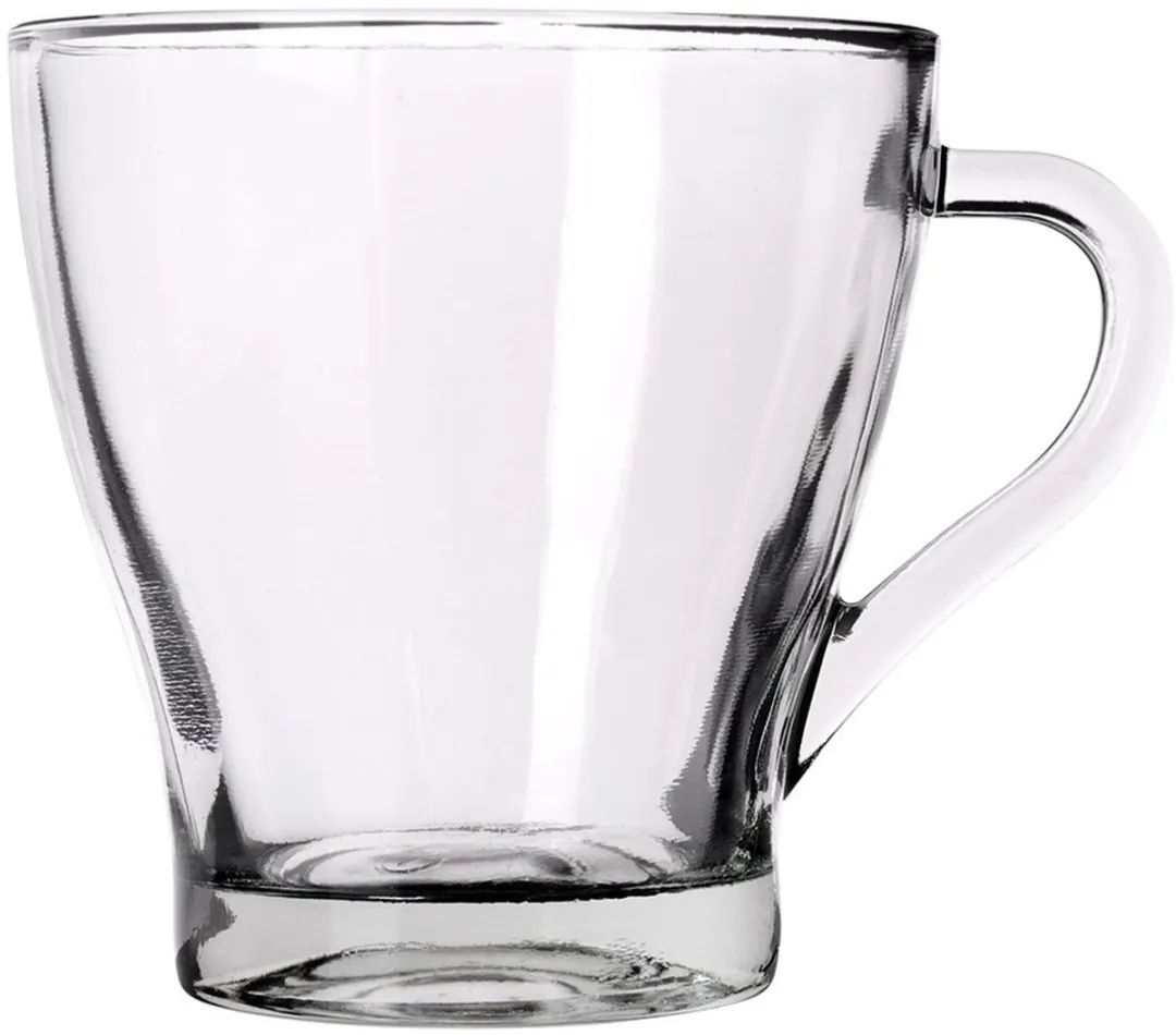 Excellent Houseware Glazen Mokken 280ml - Transparant - 4 Stuks