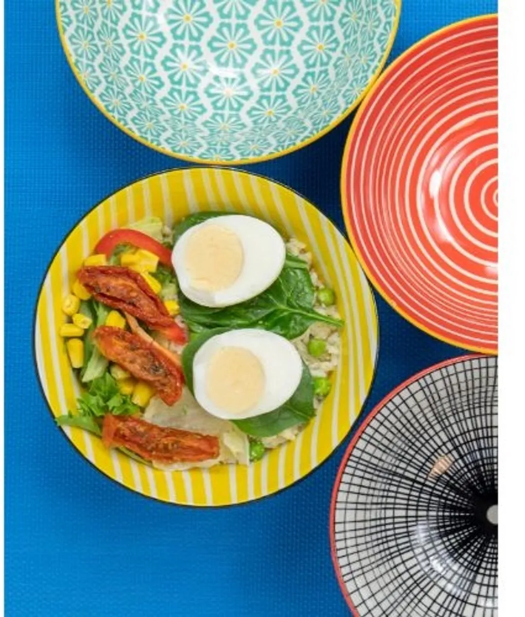 KitchenCraft Keramische Kommen 15cm - 4 Stuks Geschenkverpakking