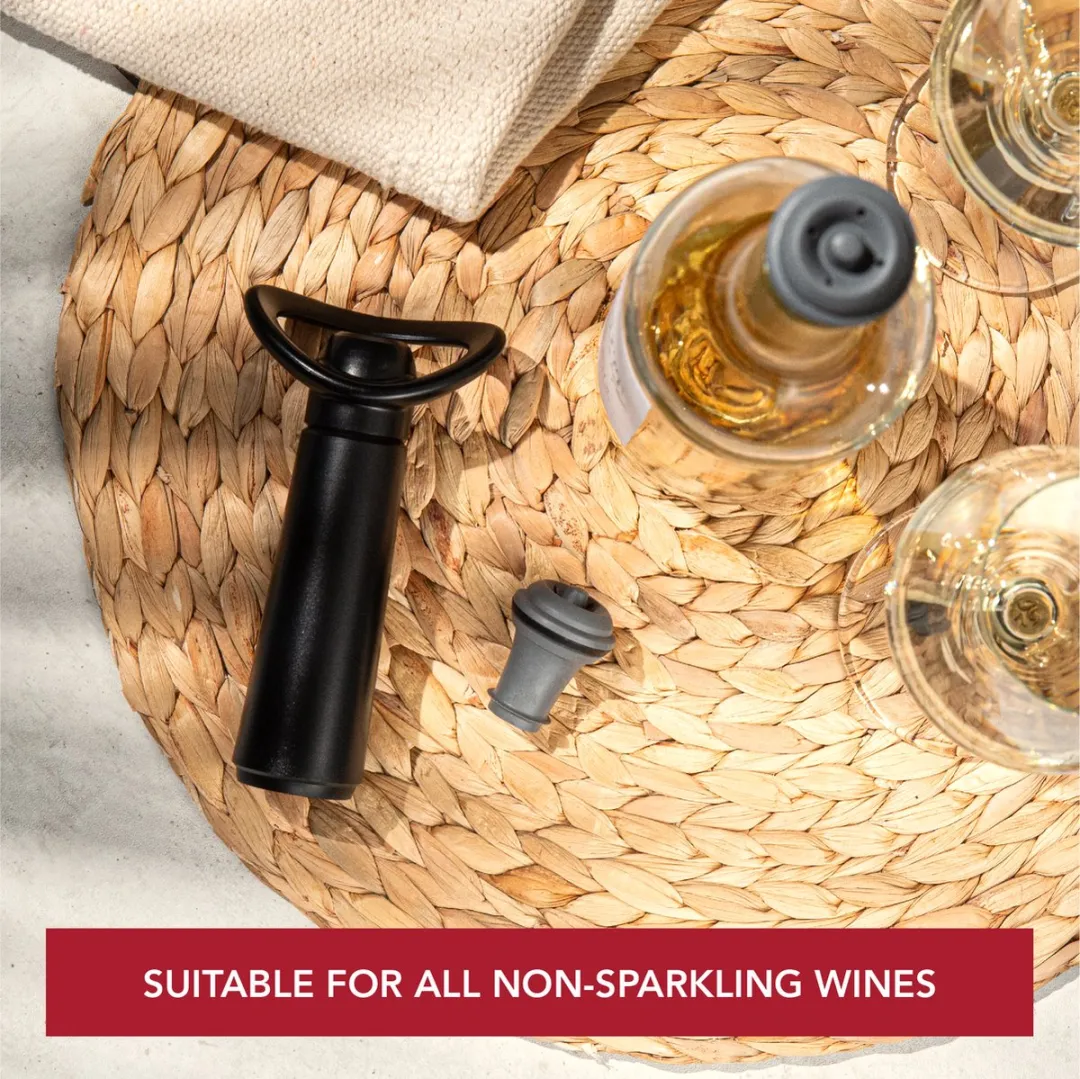 VacuVin Wine Saver Concerto - 2 Vacuümstoppers - Zwart
