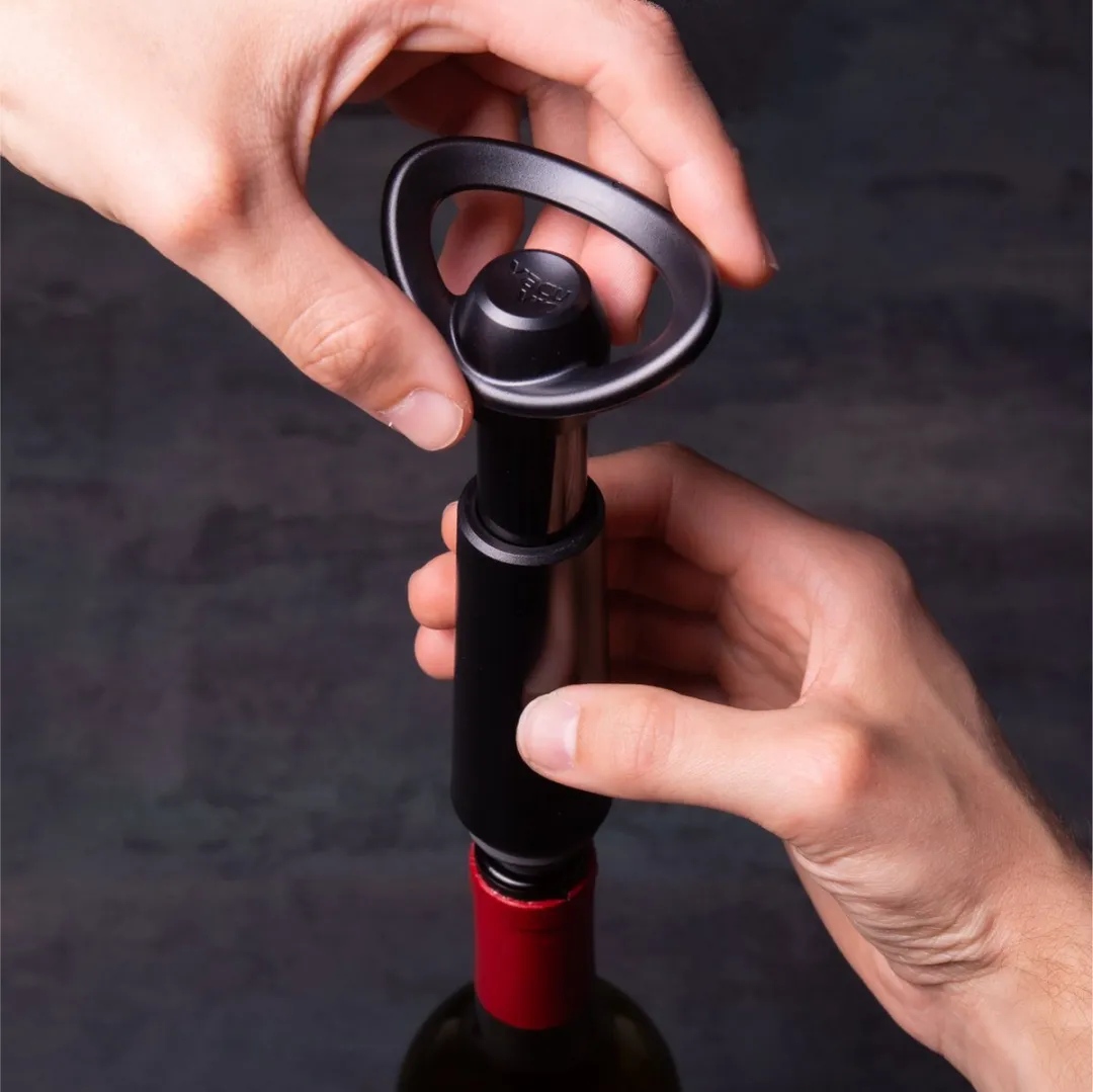 VacuVin Wine Saver Concerto - 2 Vacuümstoppers - Zwart
