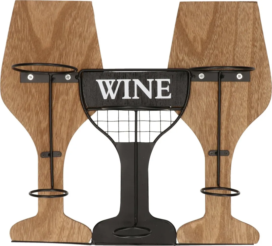 Excellent Houseware Wijnrek voor 3 Flessen