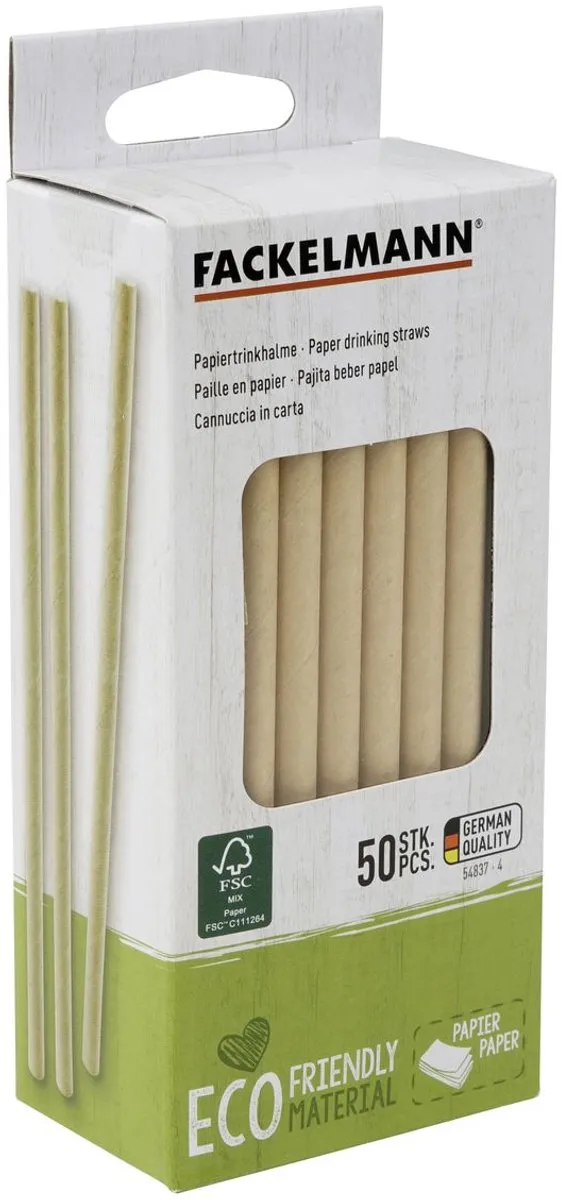 Fackelmann Papieren Rietjes 50 Stuks