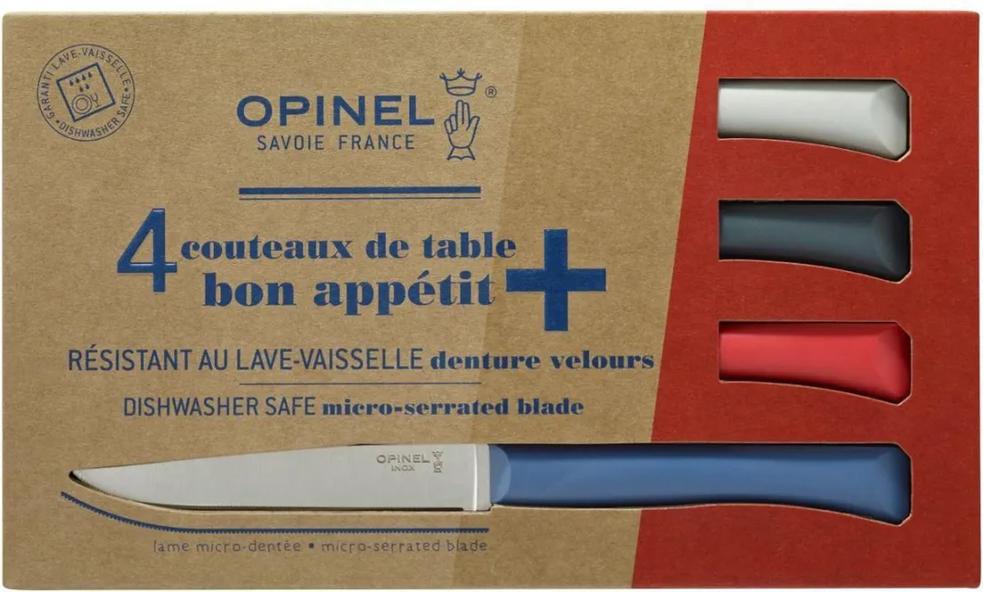 Opinel N°125 Bon Appétit+ Tafelmessenset 4-delig - Multicolor - RVS