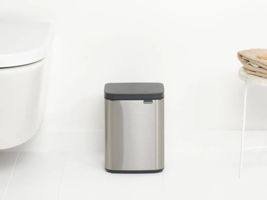 Brabantia Bo Prullenbak 4L Matt Steel Fingerprint Proof