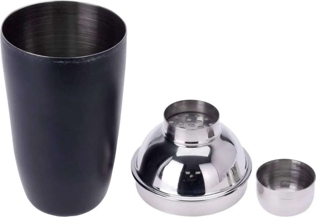 Excellent Houseware Cocktailshakerset 5-delig - Mat zwart - afbeelding 6 van 6