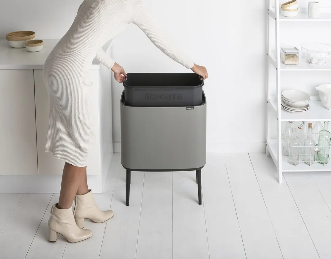 Brabantia Bo Touch Bin Prullenbak 36L - 1 Vak - Mineral Concrete Grey