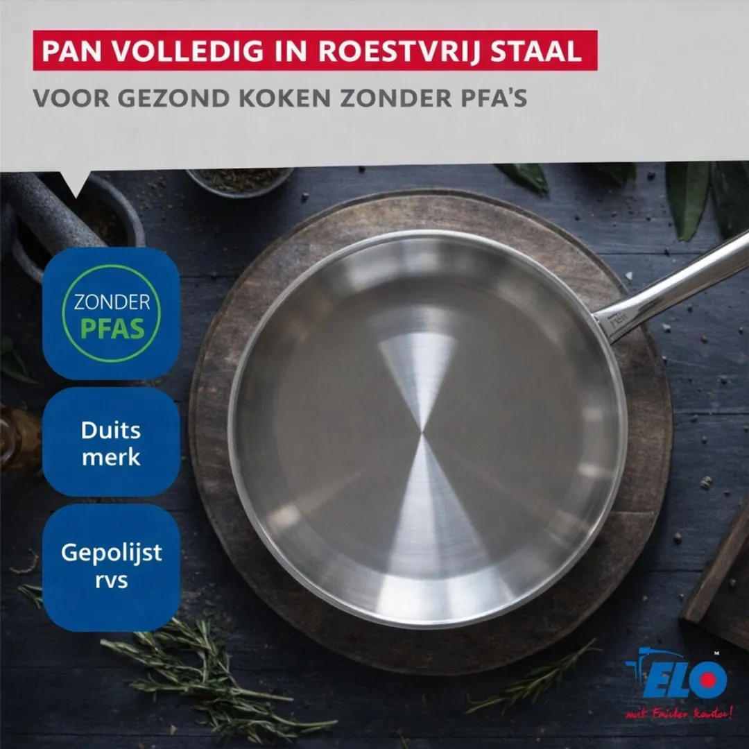 Fackelmann Elo Profi Keukengerei Set 9693950 - 4-delig 24/16/14/12cm - Roestvrij staal