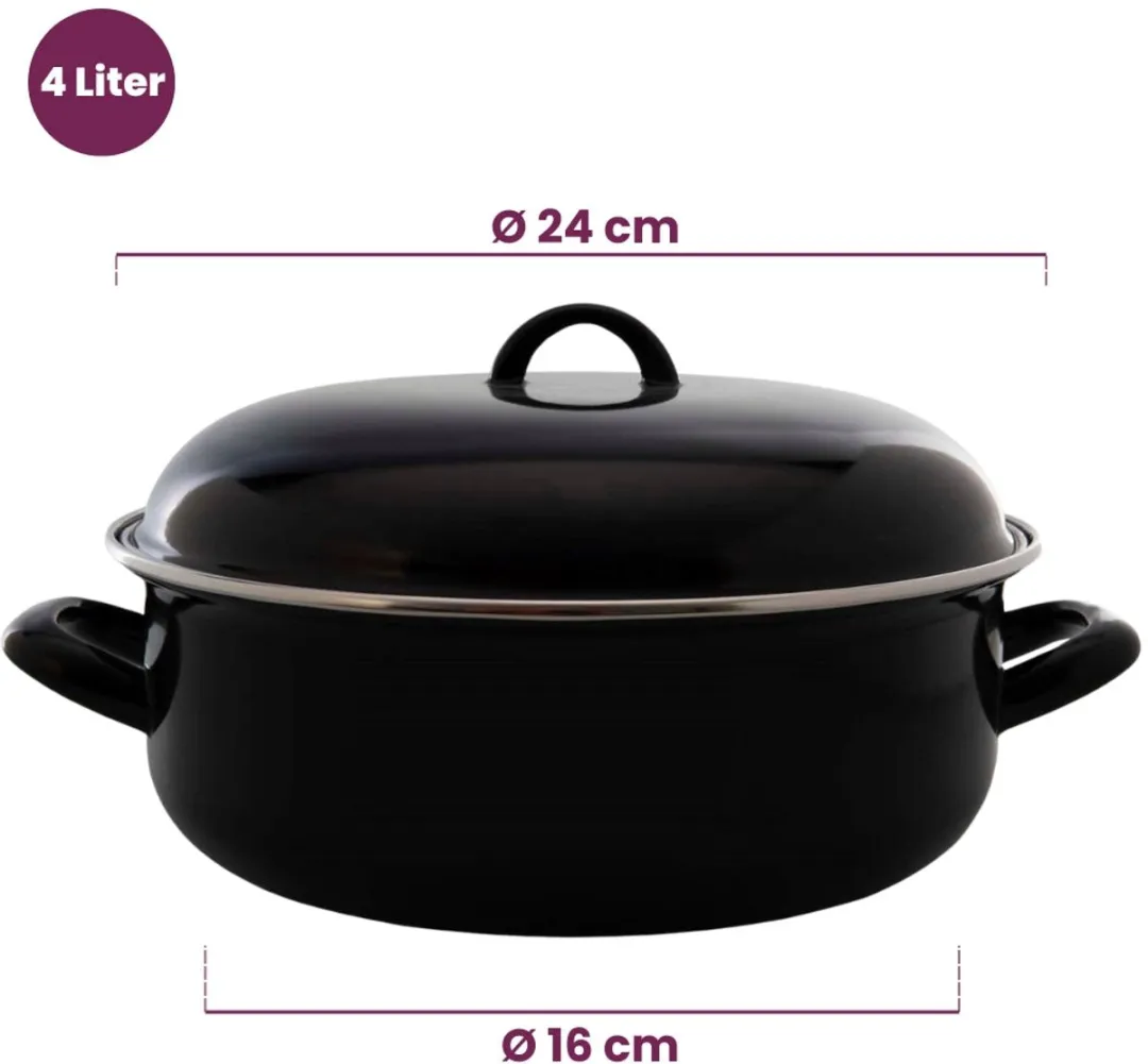 Cookinglife Braadpan 24cm - 4L - Zwart