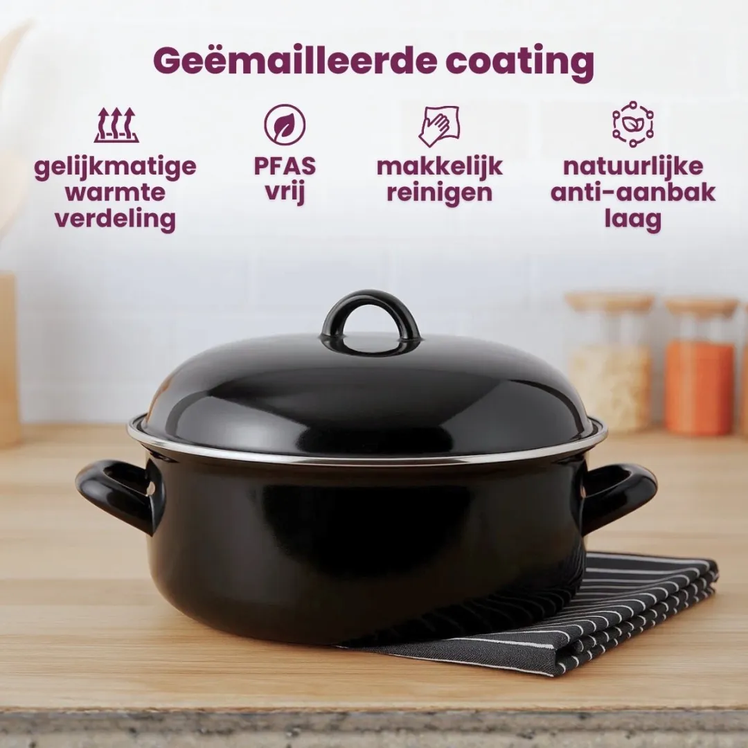 Cookinglife Braadpan 24cm - 4L - Zwart