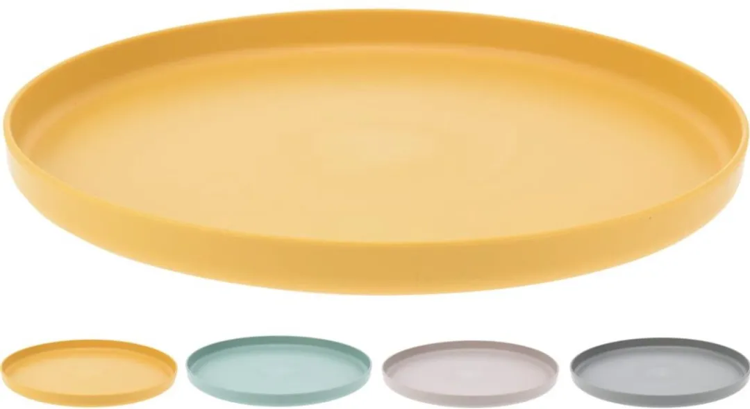 Excellent Houseware Bord Gerecycled Kunststof Ø25cm