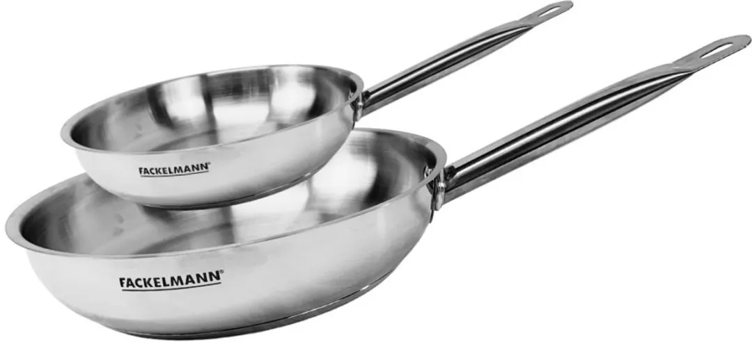 Fackelmann 9437450 Set van 2 Pannen 20 & 28cm - Roestvrijstaal
