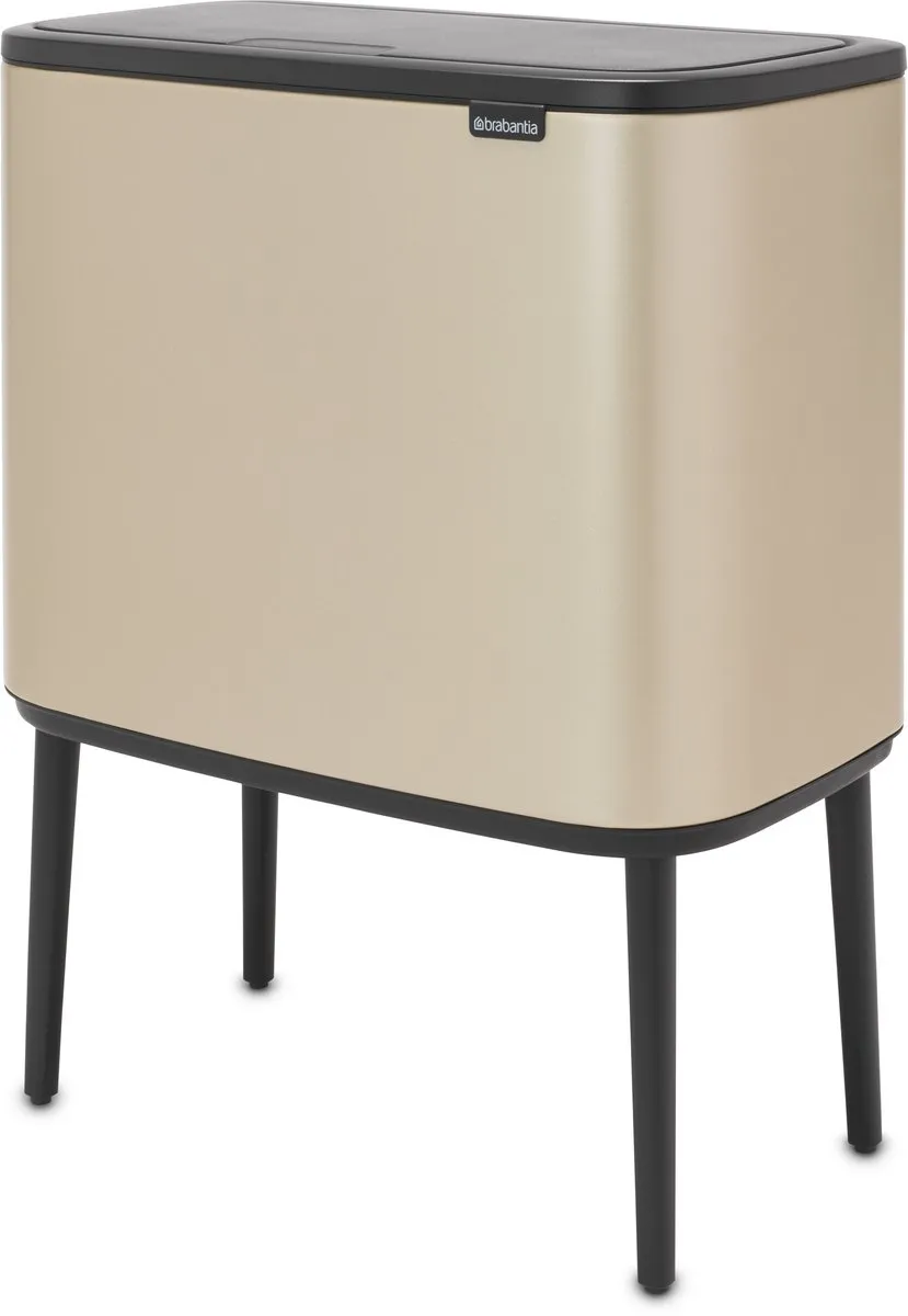Brabantia Bo Touch Bin Prullenbak 34L - 2 Vakken Metallic Gold