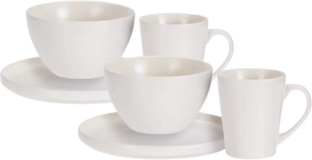 Excellent Houseware Ontbijtservies 6-delig - Wit
