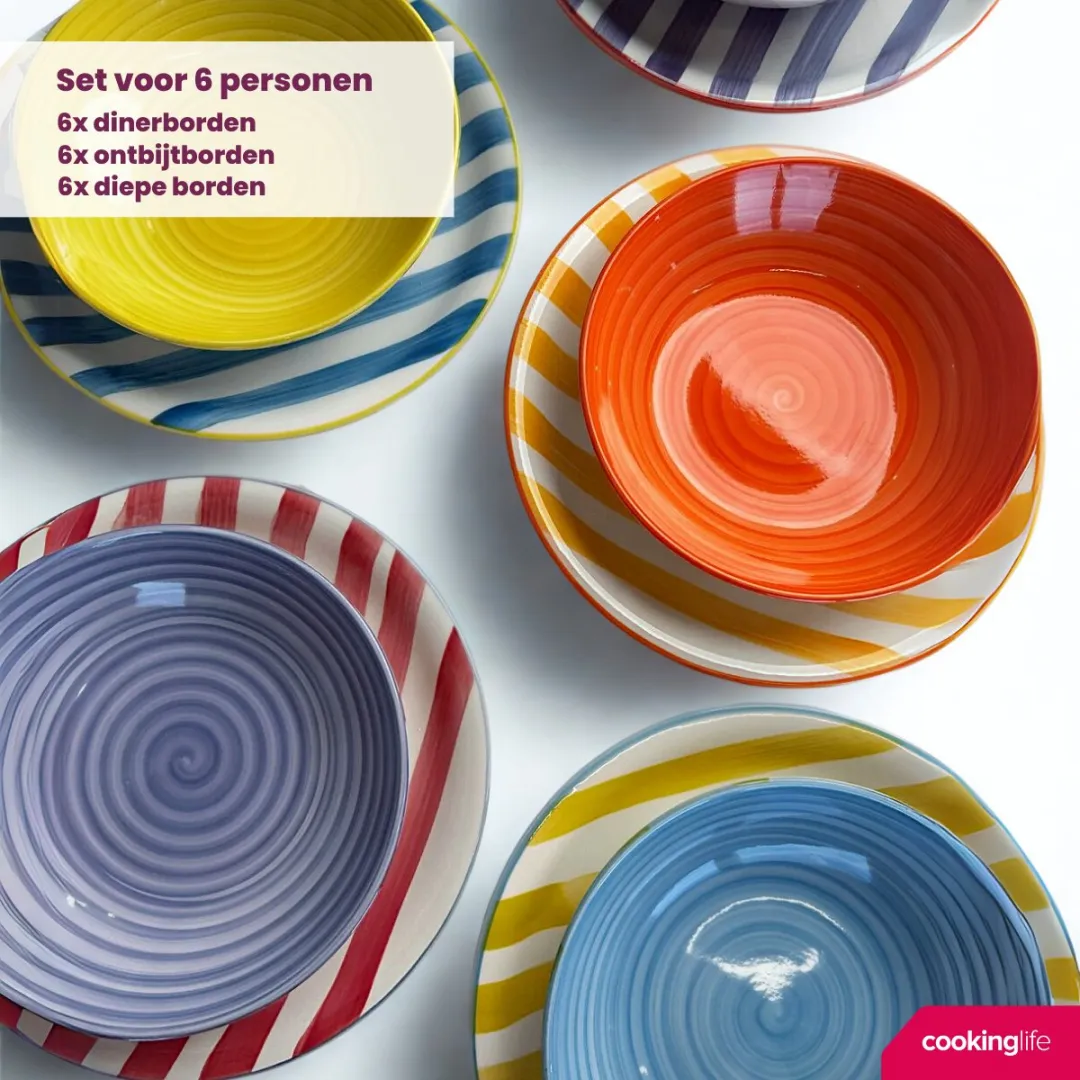 Cookinglife Kom Summer Vibes Soepkommen Ø14cm - 6 Stuks