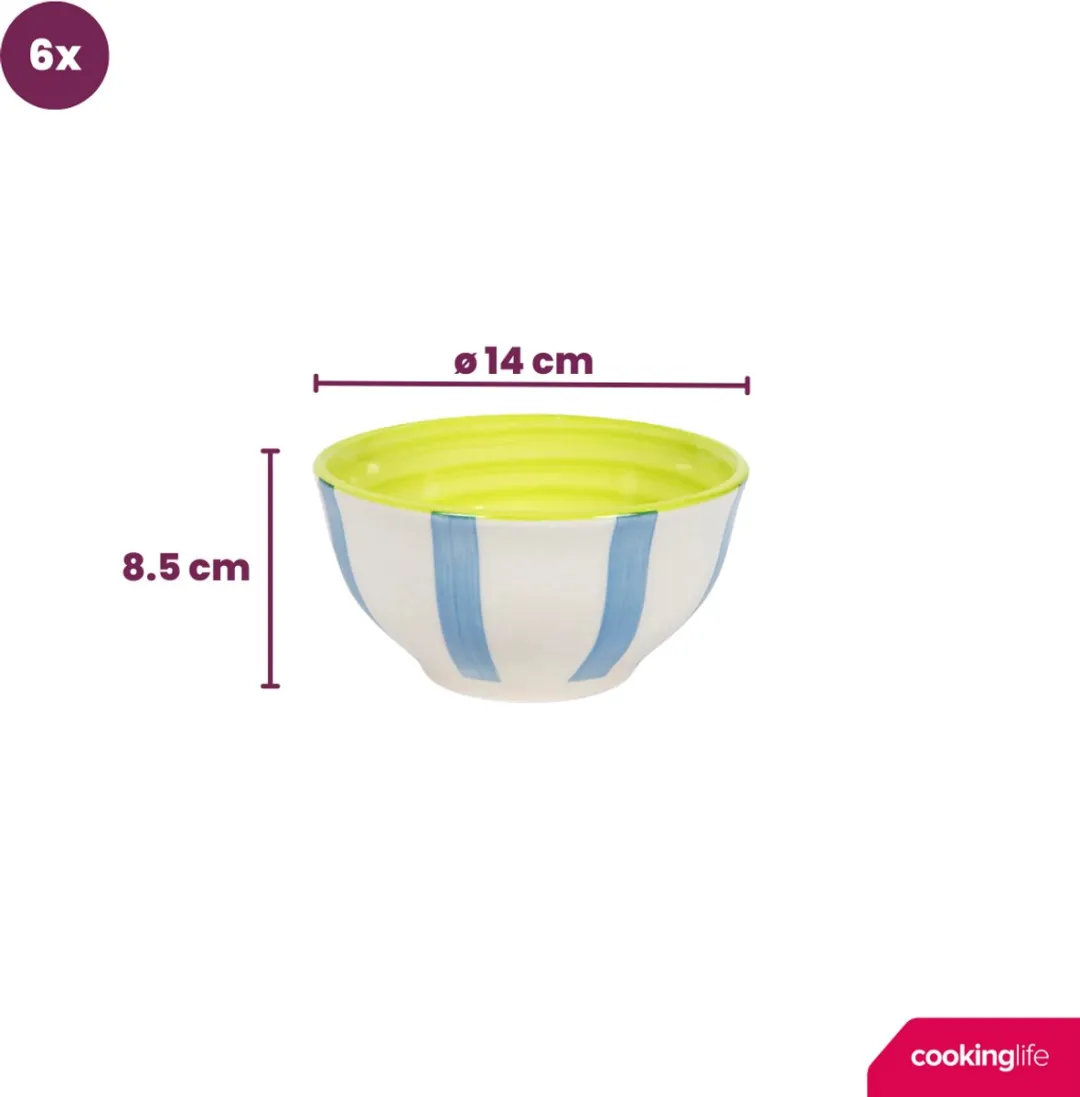 Cookinglife Kom Summer Vibes Soepkommen Ø14cm - 6 Stuks