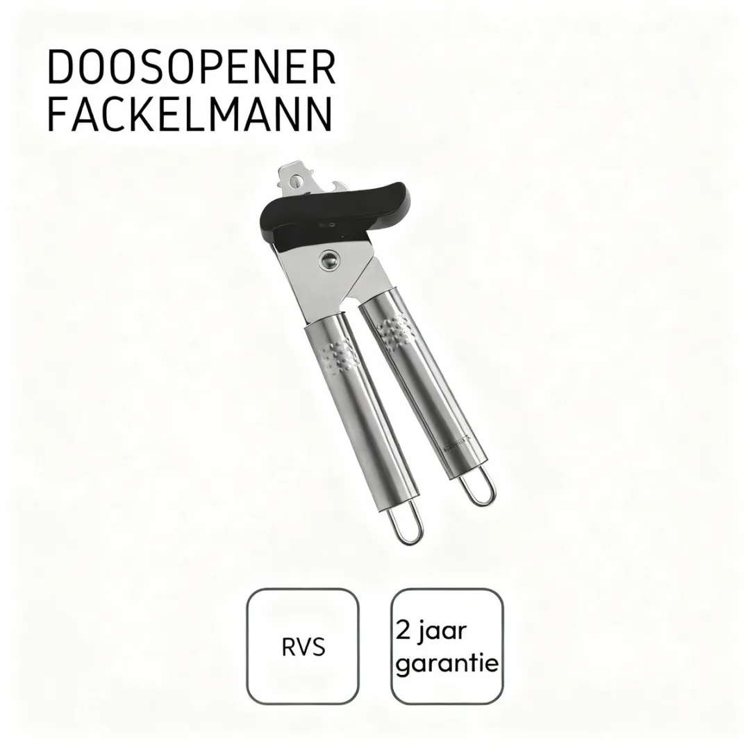 Fackelmann 40446 Handmatige Blikopener - Roestvrij Staal