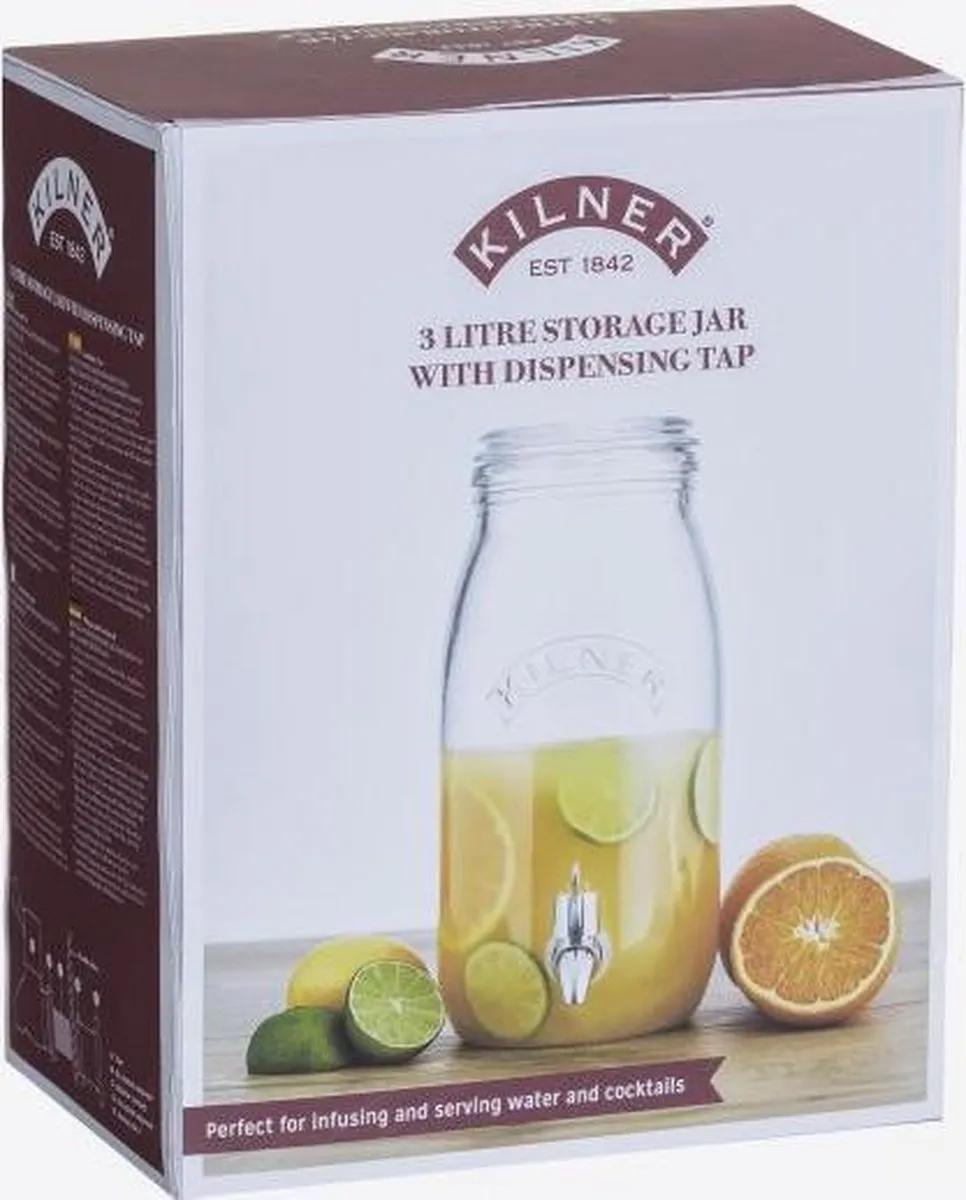 Kilner Ronde Drankendispenser 3L - Transparant