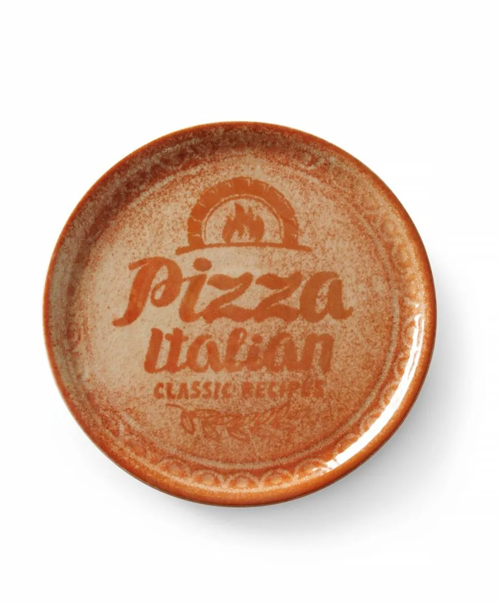 Hendi Pizzabord Geglazuurd Porselein Baksteenrood Ø31cm
