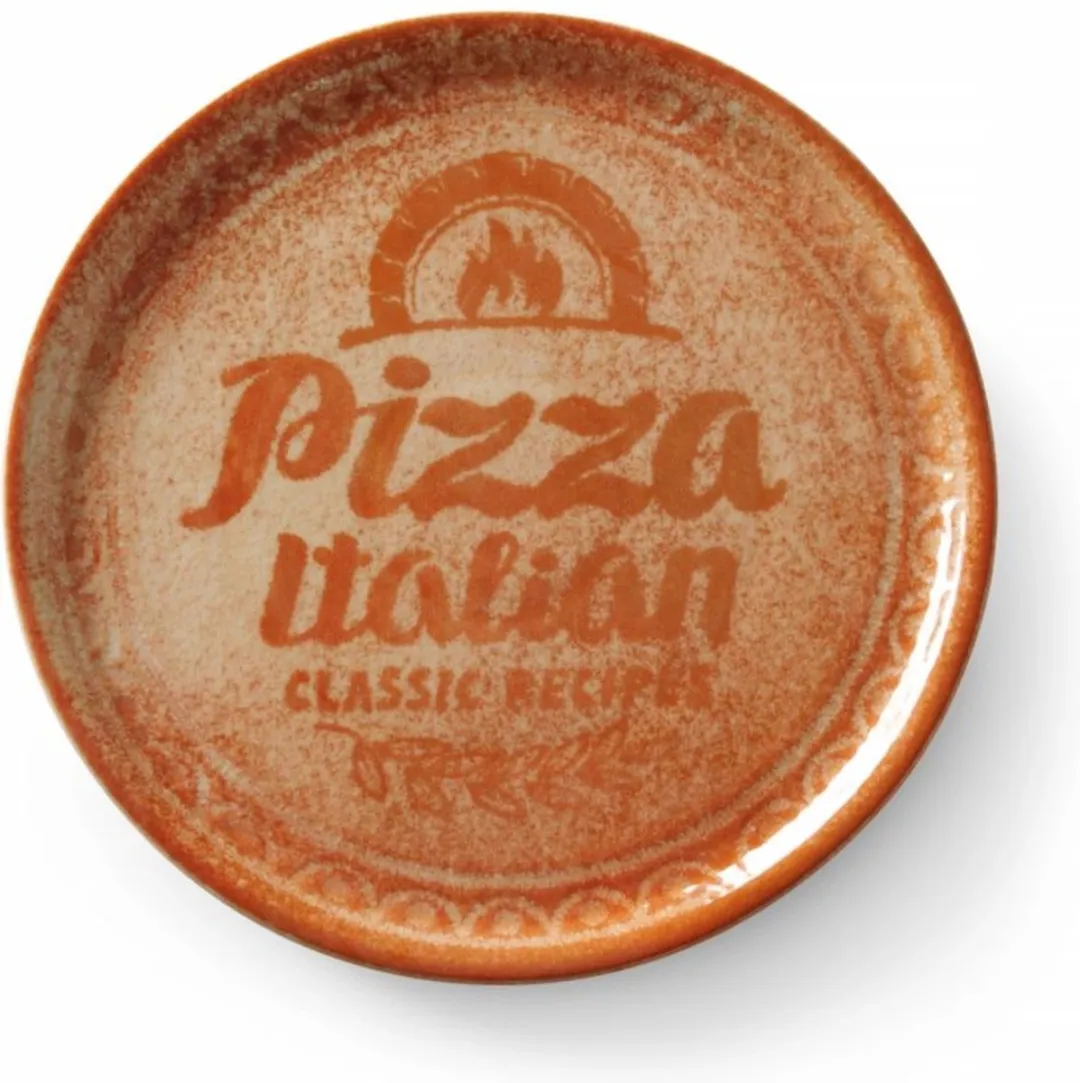 Hendi Pizzabord Geglazuurd Porselein Baksteenrood Ø31cm