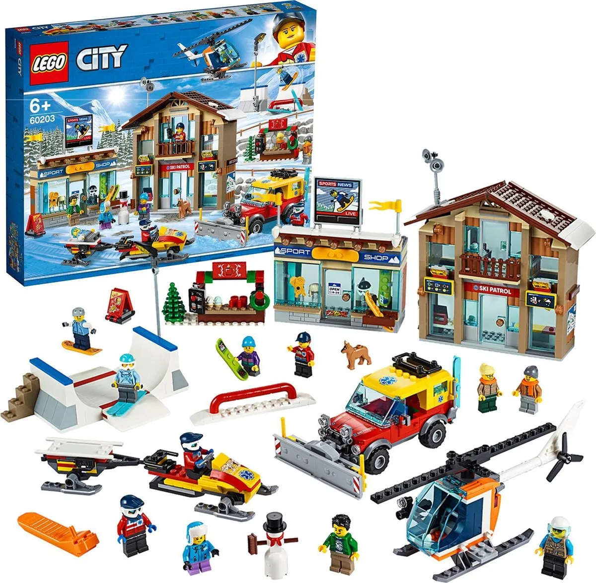 LEGO City Skiresort 60203 - 806 Stukken - 11 Minifiguren
