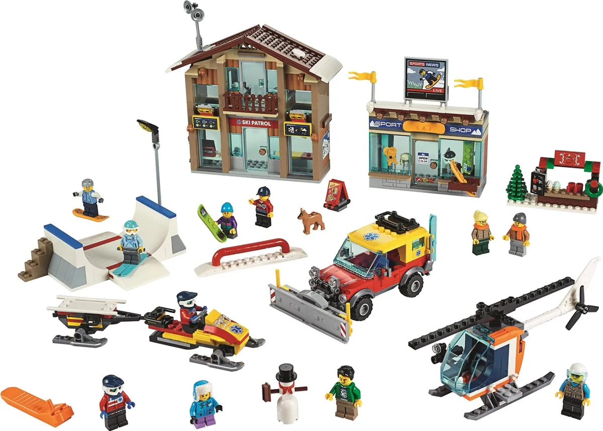LEGO City Skiresort 60203 - 806 Stukken - 11 Minifiguren
