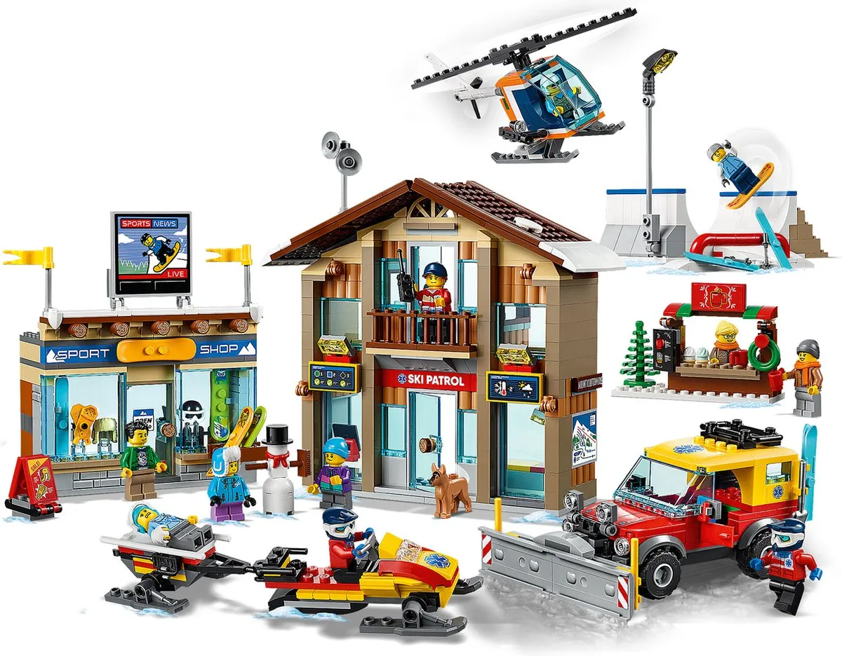 LEGO City Skiresort 60203 - 806 Stukken - 11 Minifiguren