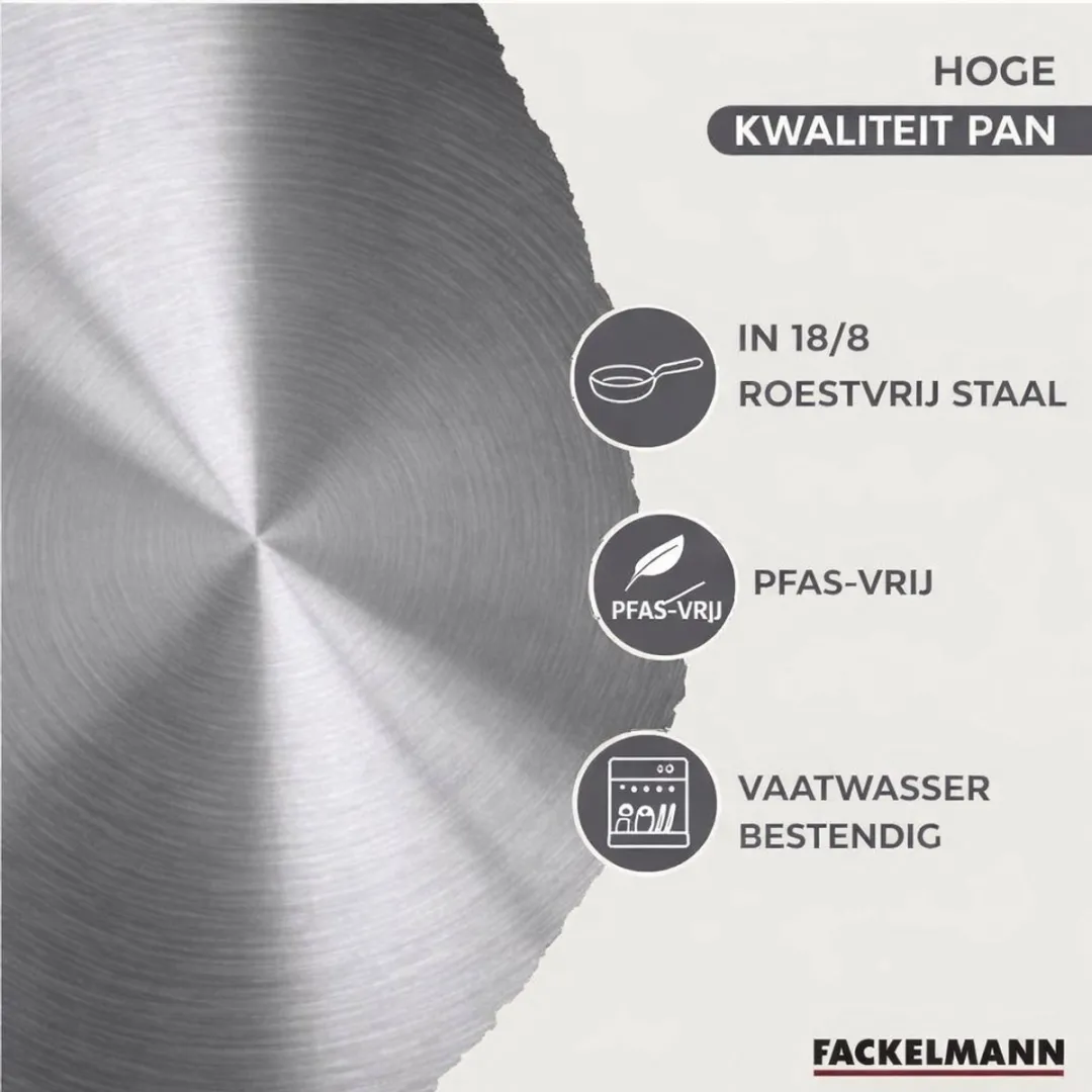 Fackelmann Geneva Roestvrijstalen Kookset 9220450B88 - 7-delig