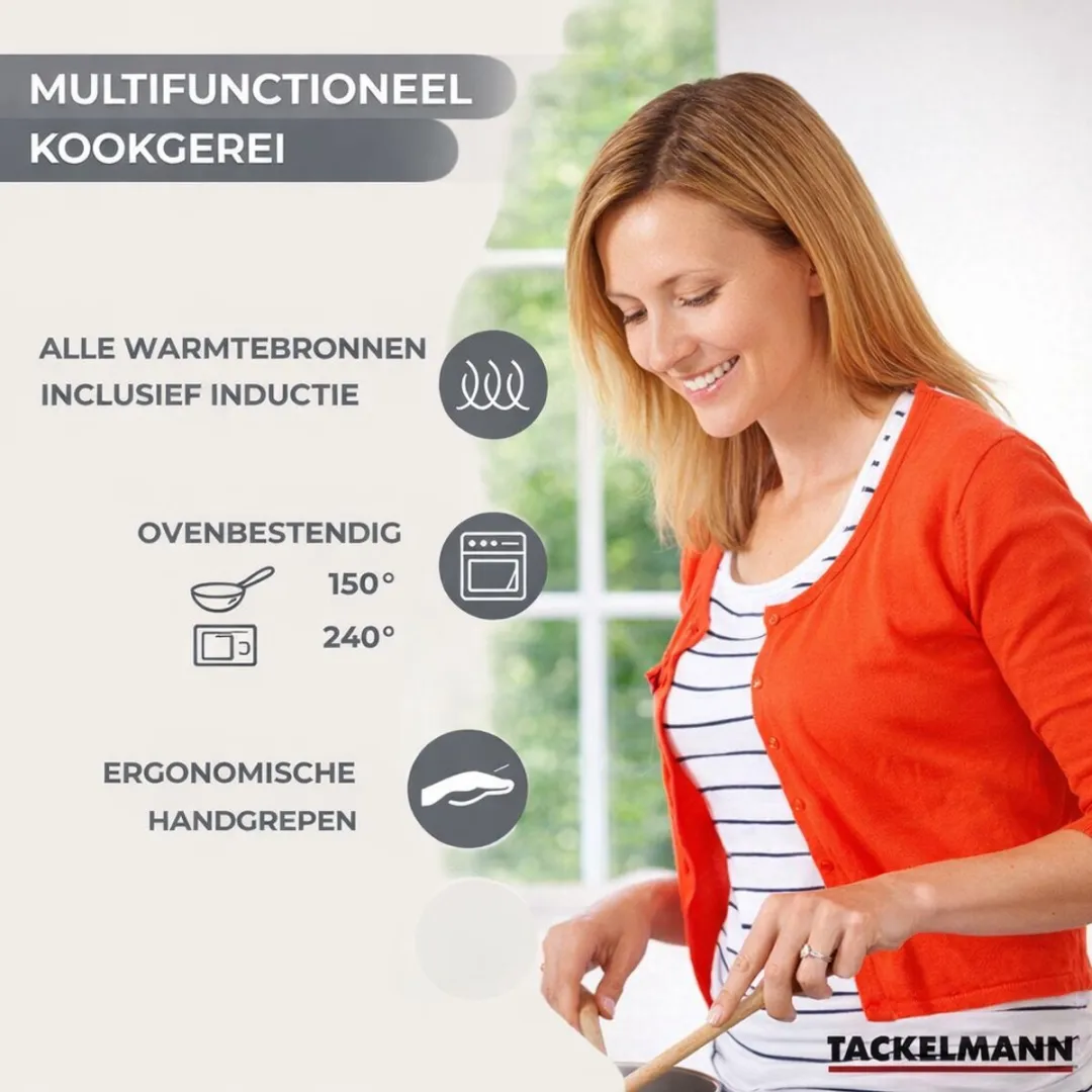 Fackelmann Geneva Roestvrijstalen Kookset 9220450B88 - 7-delig