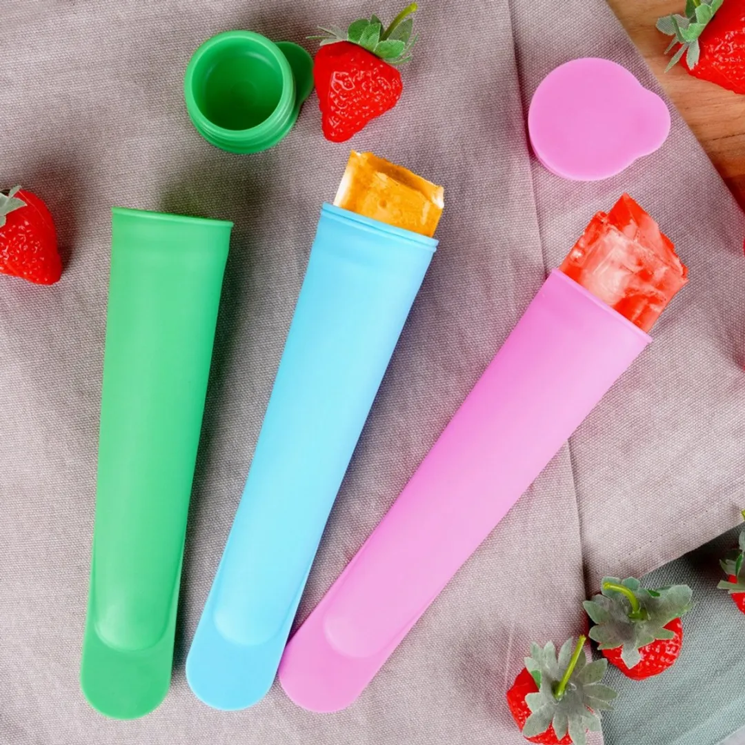 Excellent Houseware IJsvormpjes Set 3 Stuks - 100ml - Siliconen - Groen/Blauw/Roze