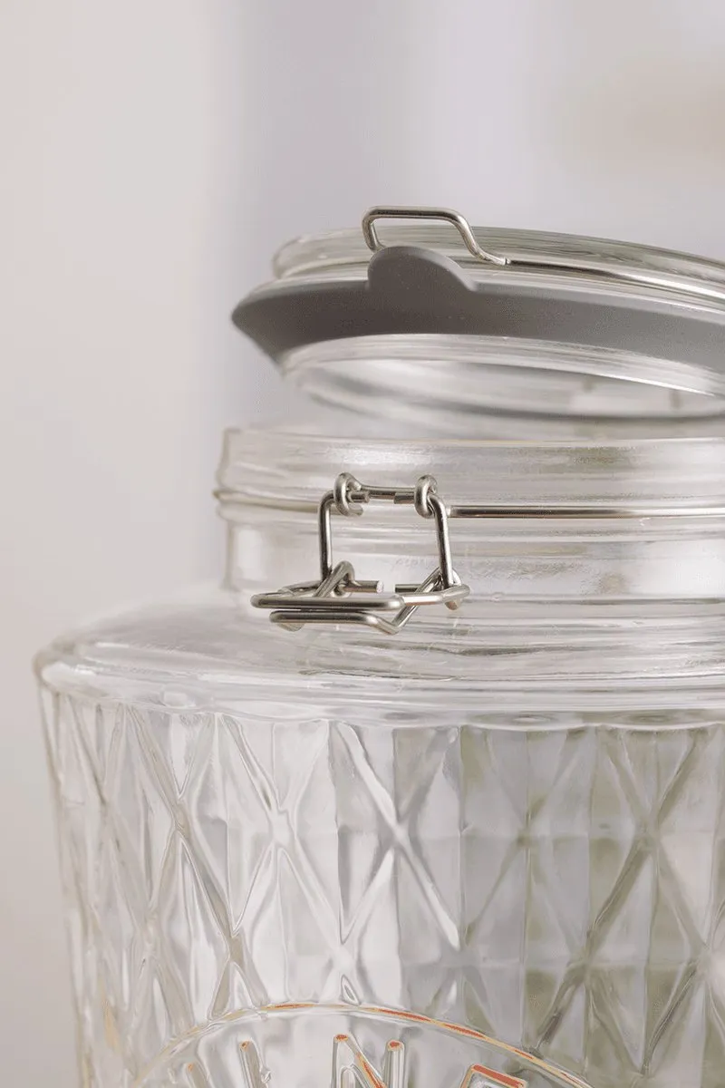 Kilner Diamond Drankdispenser 5L - Transparant/Zilver