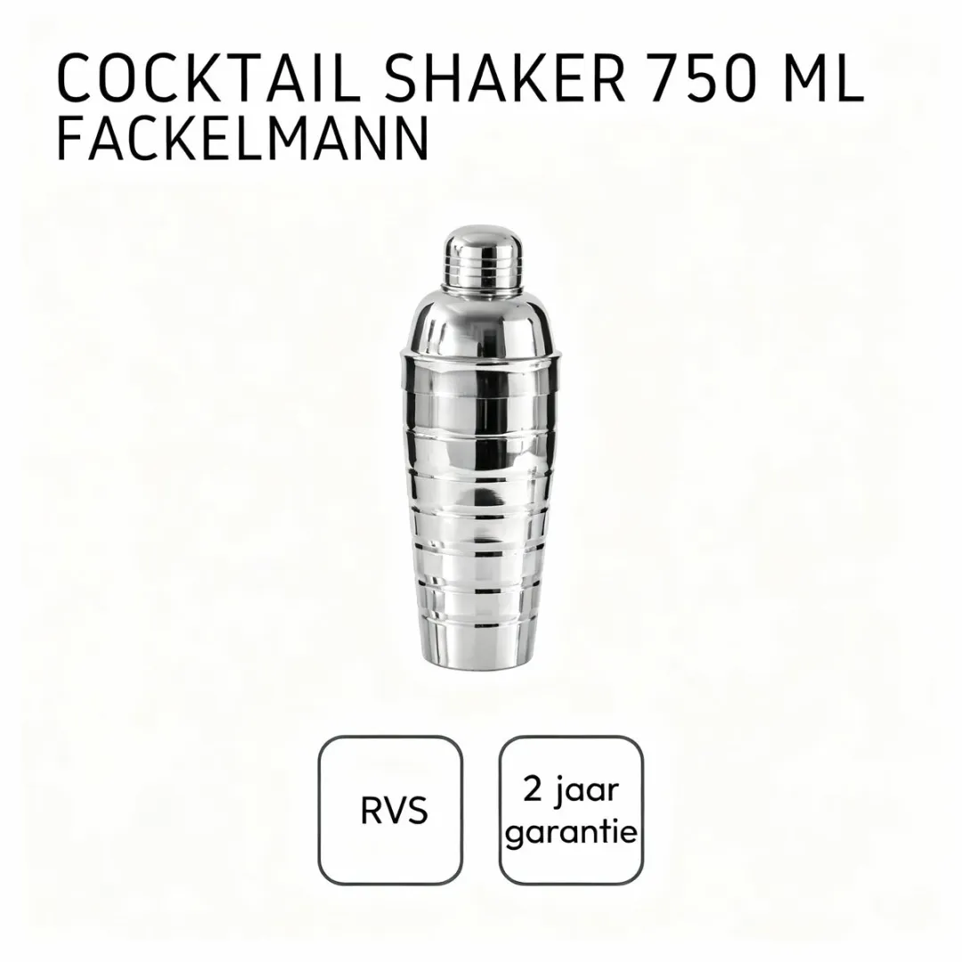 Fackelmann 28270 Cocktailshaker - 750ml - Roestvrij staal