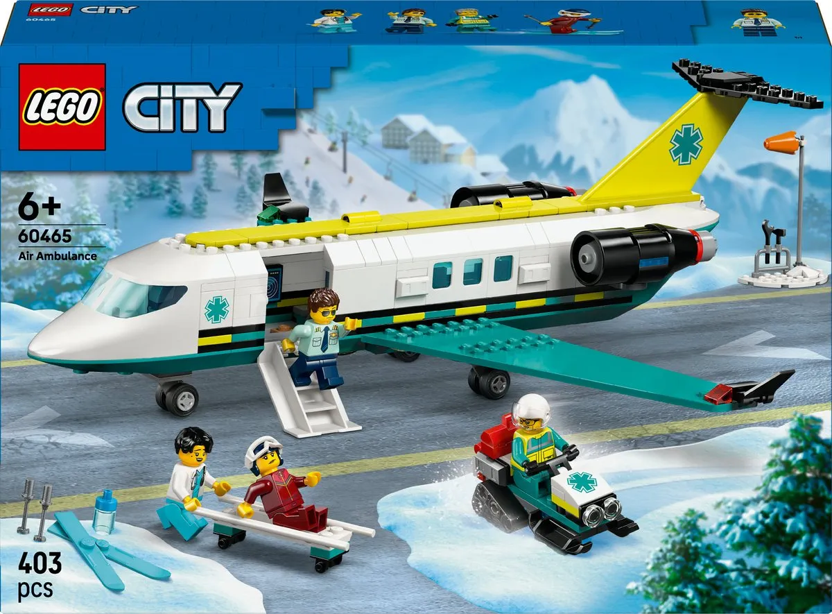 LEGO City Ambulancevliegtuig 60465 - 403 Stukken - 4 Minifiguren