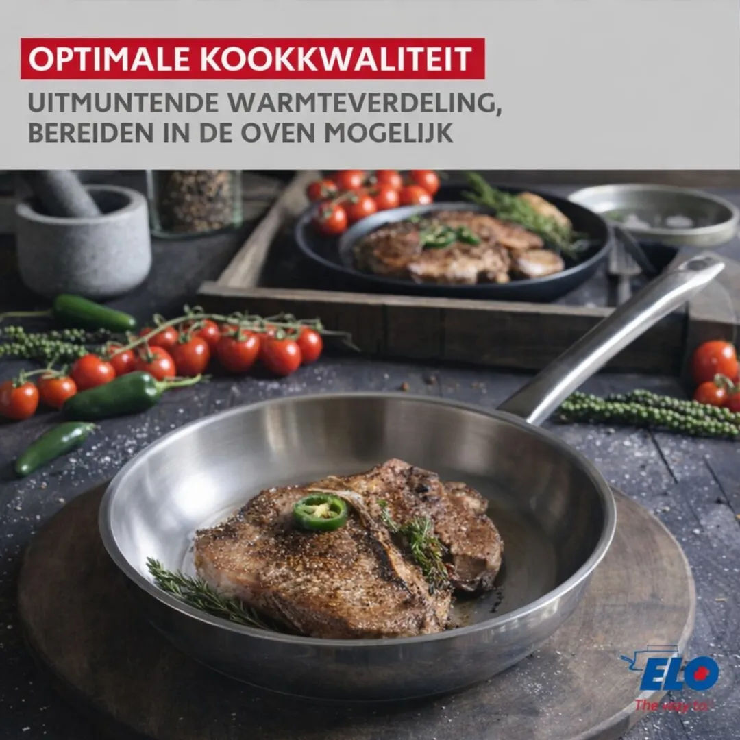 Fackelmann Elo 2456226 Koekenpan 32cm - Roestvrij staal