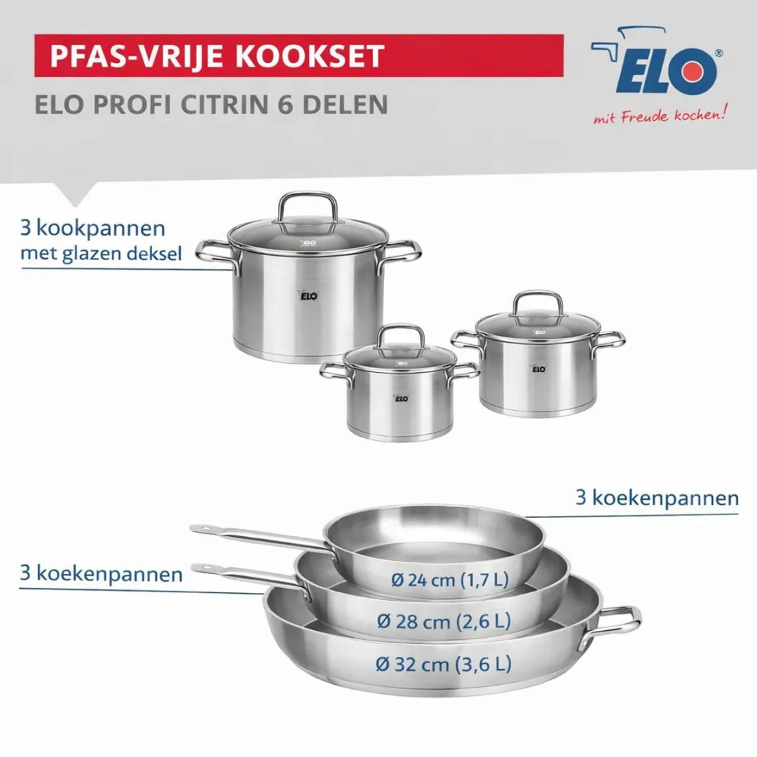 Fackelmann Elo Profi Citrin Keukengerei Set 6-delig - Inductie