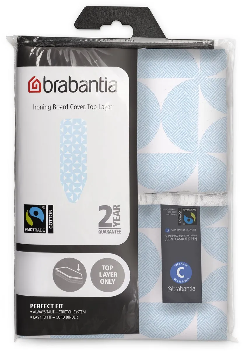 Brabantia Strijkplankhoes Toplaag 221903 - 124x45cm - Fresh Breeze