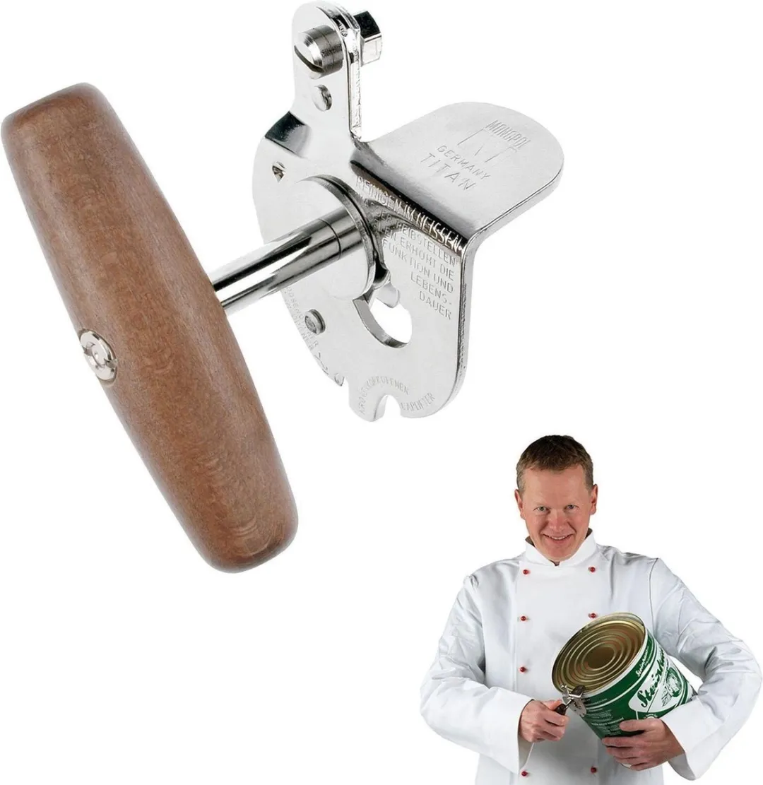 Westmark Titan Blikopener - Staal/Hout - 1 Stuks
