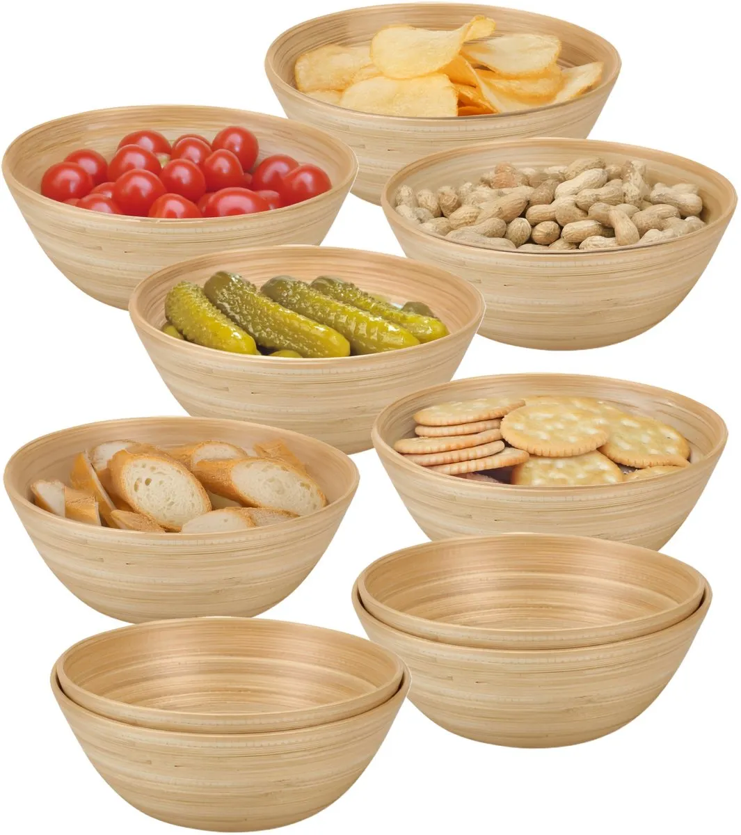 Excellent Houseware Snackschaaltjes Bamboe