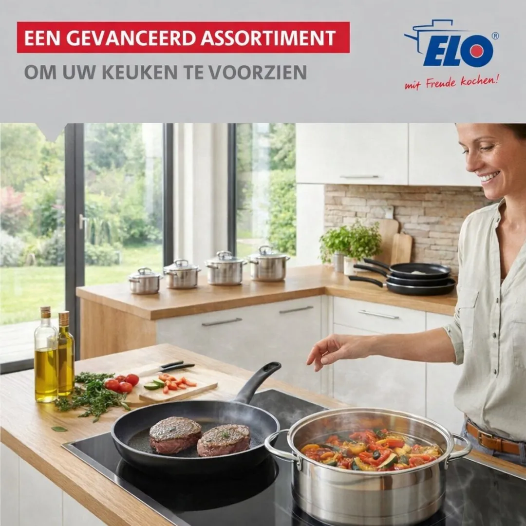 Fackelmann Elo Prima Keukengerei Set 5-delig - 1x28cm Koekenpan + 4x Kookpannen 12-24cm