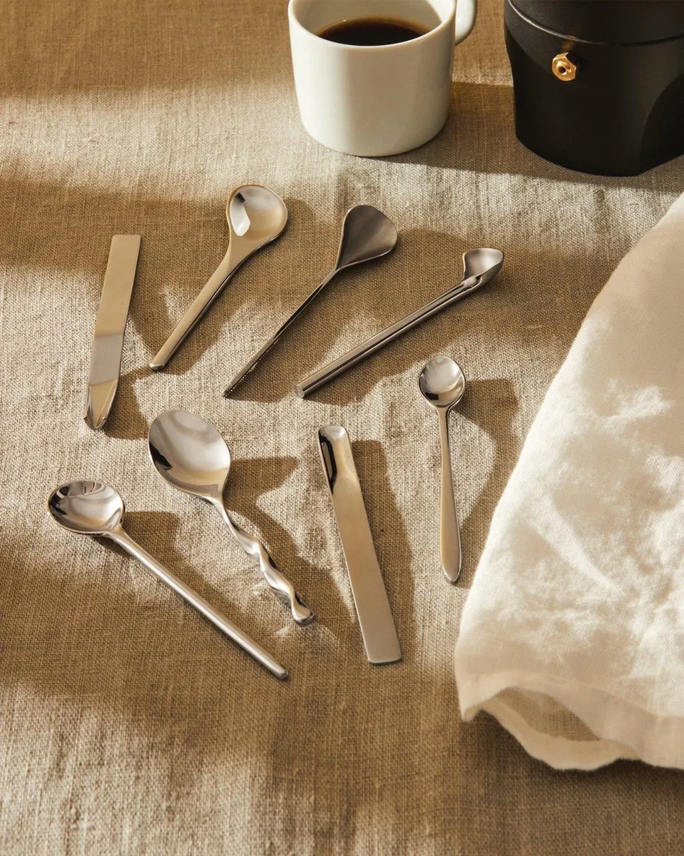 Alessi Il Caffè/Tè Lepelset MSPOONSET - 8 Stuks - RVS