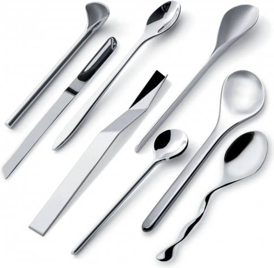 Alessi Il Caffè/Tè Lepelset MSPOONSET - 8 Stuks - RVS